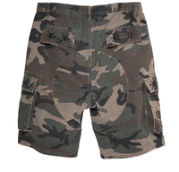 Shorts cargo en jean camouflage forestier pour hommes OEM, personnalisés, avec strass, multi-poches 3D, style baggy vintage