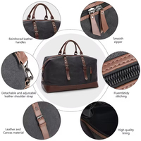 Lona de alta calidad con asa, bolso de mano, equipaje, fin de semana, durante la noche, bolsas de lona, bolsa de viaje con logotipo personalizado