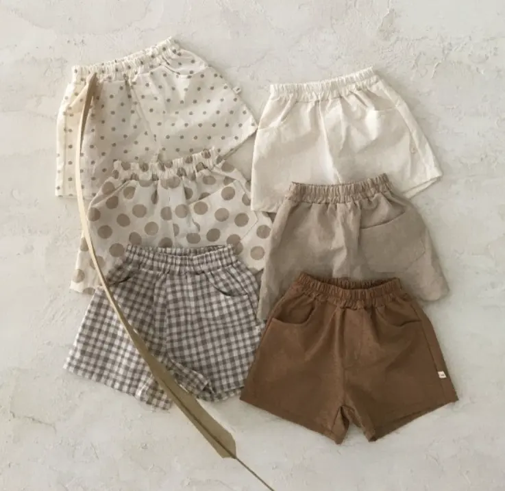 Wholesale Summer INS Newborn Baby Pants Elastic Waist Girls Boys Trousers Boutique Infant Cotton Shorts Kids Clothes