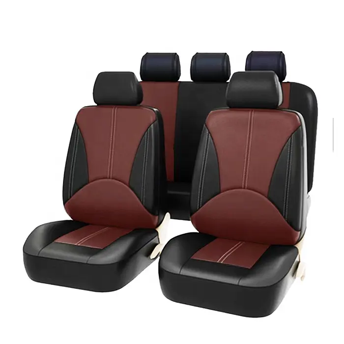 Sela De Carro Impermeável Conjunto Completo Cercado Air Bag Luxo Universal Pu Couro Seat Cover