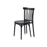 Chaise de salle à manger commerciale en plastique avec dossier épaissi, design moderne et minimaliste, utilisation intérieure/extérieure, chaise Windsor 030