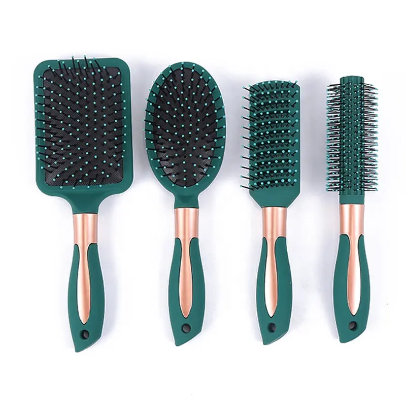 Rubber Coated Nylon Hair Air Cushion Scalp Massage Brush Comb Anti-static Detangling Hair Brush