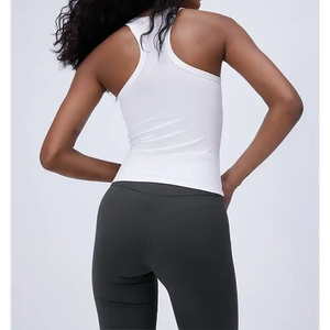 Canotte Bianche da Donna all'Ingrosso, <span class=keywords><strong>Canotta</strong></span> in Cotone <span class=keywords><strong>a</strong></span> <span class=keywords><strong>Costine</strong></span> Personalizzata per Donna - Product Image 5