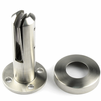 Support de balustrade conique en verre double spécification anti-sel pour station balnéaire, en acier inoxydable résistant à la rouille, pour clôture extérieure de paysage côtier