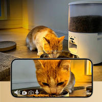 Comedero Automático para Gatos con Cámara HD y Temporizador, 4L, WiFi, APP, Control de Porciones con Voz Bidireccional, Doble Alimentación, Recipiente 304 Antiobstrucciones, Dispensador de Comida para Perros