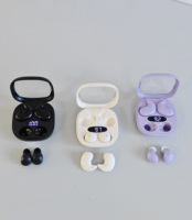 Pack de deux écouteurs intra-auriculaires TWS légers avec chargement Type-C V6.0, miroir de maquillage, pour loisirs et divertissement