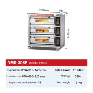 Nhiều Thông số kỹ thuật điện bánh lò nhà hàng thương mại bánh mì Lò nướng bánh <span class=keywords><strong>Pizza</strong></span> YMD-306P - Product Image 2