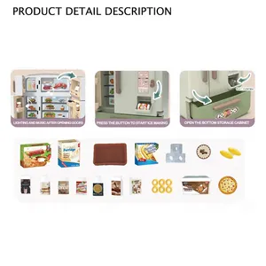 Mini Frigorifero <span class=keywords><strong>Giocattolo</strong></span> EPT con Luci e Suoni, Set da Gioco per Bambine, Frigorifero da Cucina per Casa delle Bambole - Product Image 6