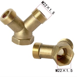 Adaptateur en T en laiton 4000 PSI <span class=keywords><strong>à</strong></span> connexion rapide 3/8 pour nettoyeur haute pression, pour le déviationnement de l'eau de sortie de <span class=keywords><strong>machine</strong></span> de lavage de voiture - Product Image 6