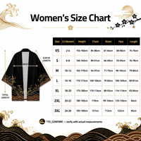 Cardigan Kimono Oversize Unisexe Motif Vague Ukiyo-e Haori Japonais Manches 3/4 Tendance Imprimé 3D Cache-maillot de Plage