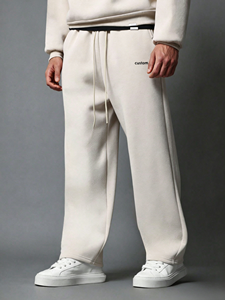 Conjunto Deportivo Personalizado para <span class=keywords><strong>Hombre</strong></span>, 2 Piezas, <span class=keywords><strong>Slim</strong></span> <span class=keywords><strong>Fit</strong></span>, de Algodón, para Correr, <span class=keywords><strong>con</strong></span> Logotipo y Bordado Personalizados - Product Image 2