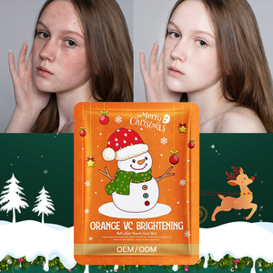 Navidad Cuidado DE LA PIEL Máscara de hoja facial Planta natural Fruta Vc Granada Blanqueamiento Hoja hidratante Máscara facial - Product Image 4