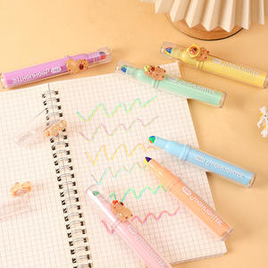 Paquete de 3 Marcadores Fluorescentes con Diseño de Capibara de Dibujos Animados, Bolígrafos de Resina con Diseño Lindo, Bolígrafos para Diario, Premios para Niños - Product Image 4