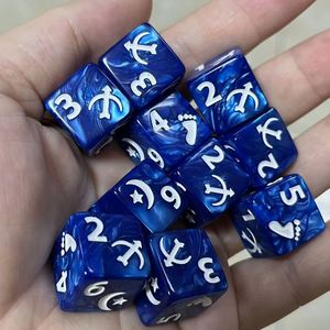 Juego de Dados Acrílicos con Patrones Coloridos y Múltiples Caras para Juegos Digitales, Venta al Por Mayor - Product Image 3