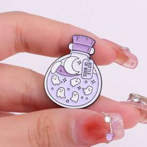 เข็มกลัดเคลือบรูปการ์ตูนน่ารักขวดมหาสมุทรท้องฟ้าเต็มไปด้วยดวงดาวปกปลาเข็มกลัดดาวเคราะห์ Boo เครื่องประดับกระเป๋าเป้สะพายหลัง - Product Image 5