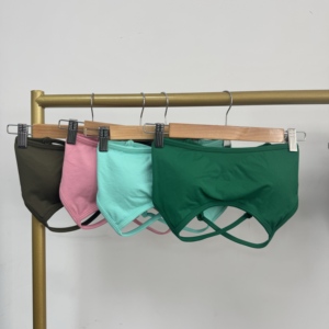 Nouvel Arrivage <span class=keywords><strong>Soutien</strong></span>-<span class=keywords><strong>gorge</strong></span> de <span class=keywords><strong>Sport</strong></span> Sans Bretelles à Dos Croisé en Nylon Spandex Sans Coutures, Réglable, pour Yoga et Fitness, avec Logo Personnalisé - Product Image 5
