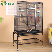Nouvelle Cage de Luxe pour Oiseaux, Grande Cage d'Élevage pour Perroquets, Utilisation Domestique, Convient aux Agapornis, Perroquets, Cockatiels, Écureuils, Chinchillas, en Métal
