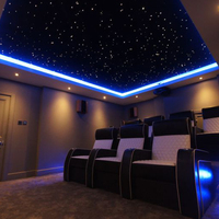 Panel de Techo Acústico Prefabricado Modular de Fibra Óptica de Aluminio con Efecto de Estrellas, Kit de Iluminación LED para Cine en Casa con Efecto de Estrellas Fugaces