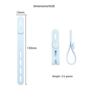 Wholesale <b>Elastic</b> Silicone Cable Ties Soft Adjustable Straps <b>Cord</b> Bundle Organizer Wrap Reusable Wire Management with Lock - Product Image 3