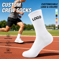 Chaussettes de course à séchage rapide personnalisées de haute qualité avec logo pour hommes et femmes, chaussettes de sport rembourrées