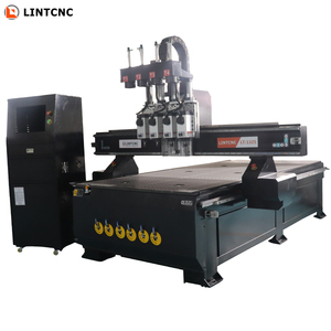 Khí nén máy CNC 3 4 đầu chế biến gỗ với giữ con lăn 1325 1328 1530 3 trục MDF quá trình Bảng điều khiển cửa khắc Mill - Product Image 5