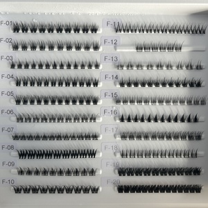 Kit de extensión de pestañas Diy con logotipo de embalaje personalizado segmento precortado pestañas postizas 50D 100D racimos de pestañas al por mayor conjunto de pestañas de racimo - Product Image 6