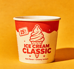 Gaya Retro Klasik dan Sangat Cocok untuk Es Krim dengan Rasa yang Kaya, dalam Wadah Kertas - Product Image 1