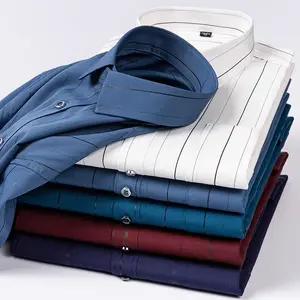 最新剥离设计正式衬衫棉面料价格合理男装商务衬衫待售