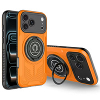 Vente en gros usine pour iPhone 18 Pro Max/17 Air/16E/15 Plus/14 – Coque de téléphone antidérapante avec support rotatif à 360° et protection magnétique de l'objectif
