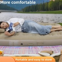 Matelas Gonflable PVC Personnalisé pour Fabricant Grossiste, Lit d'Air Pliant d'Extérieur Anti-Humidité 190cm Simple/Double Épaissi
