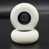 Roues de patins en ligne agressives 60*24mm en PC noir, noyau intérieur résistant à l'usure, logo et taille personnalisés, pour les figures de street, park et grind.