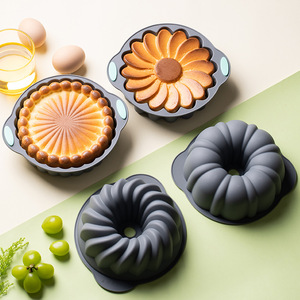 Molde Redondo Antiadherente de Silicona para Hornear, Bandeja Acanalada para Pasteles, para Pasteles Caseros de <span class=keywords><strong>Cumpleaños</strong></span>, Gelatina, Flan, Herramientas para Hornear - Product Image 4
