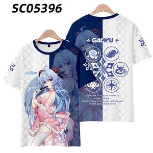 T-shirt à manches courtes Genshin Impact Anime : Klee, Keqing, Ganyu, <span class=keywords><strong>Hu</strong></span> <span class=keywords><strong>Tao</strong></span>, Xiao, Venti - Cosplay 2D pour hommes et femmes - Product Image 4