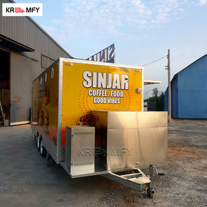 Remorque de restauration extérieure, équipement de cuisine mobile, chariot de concession pour mariages et festivals, camion de restauration rapide à louer, en fibre de verre et aluminium - Product Image 3