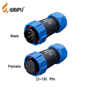 Weipu Đầu Nối Tròn Đầu Nối Cáp Nối Nhanh Chống Nước IP68 2 3 4 <span class=keywords><strong>9</strong></span> 10 12 19 Chân Đầu Cắm Đực - Product Image 3