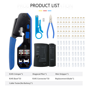 <span class=keywords><strong>RJ45</strong></span> réseau <span class=keywords><strong>pince</strong></span> à sertir câble télécom pièces Cat6 Cat5 RJ11 RJ12 connecteurs prises modulaires Clips métalliques - Product Image 5