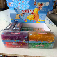 Vente en gros de bâtonnets de beurre slushy colorés de 4 oz, jouets anti-stress à montée lente pour enfants