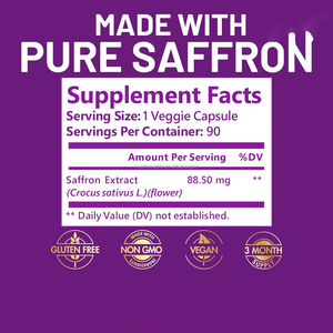 Safran çiçek özü Curcumin ve çinko mutlu safran kapsülleri ile yüksek kaliteli mutlu safran kapsülleri güçlü ruh hali desteği - Product Image 4