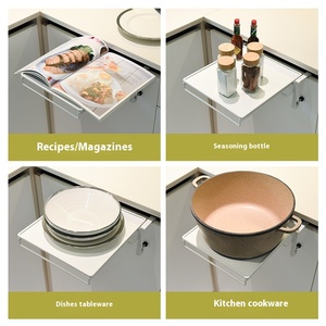 Estante de <span class=keywords><strong>encimera</strong></span> de Metal plegable de un solo nivel, puerta de armario retráctil de <span class=keywords><strong>cocina</strong></span>, tablero de mesa, Partición de mostrador <span class=keywords><strong>auxiliar</strong></span> extendida - Product Image 4