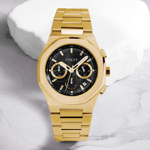 Reloj de Pulsera de Lujo de Cuarzo a la Moda para Hombre con Cronógrafo Resistente al Agua OEM y Logotipo Personalizado de Marca Propia en Acero Inoxidable - Product Image 3