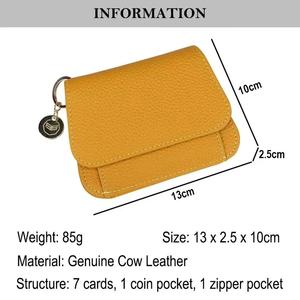 AndoBag Cartera Corta RFID para Mujer, de Cuero Genuino de Vaca, Gran Capacidad, con Llavero y Tarjetero, Cartera Trifold de Moda 1458 - Product Image 6