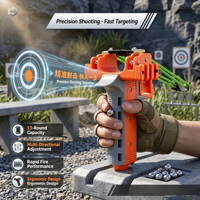 Slingshot semi-automatique avec chargeur en alliage d'aluminium, tir longue portée, chasse en plein air, accessoires inclus.