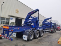 Semi-remorque Sidelifter Sino Truck robuste avec télécommande, auto-chargeante et transportant des conteneurs de 20/40 pieds, un camion de 37 tonnes