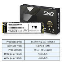 SSD M.2 PCIe NVMe 4x4 2280 Baru 1TB/2TB/4TB Kecepatan Baca 53000MB/s Kecepatan Tulis 5100MB/s Model SK-1000 Pesanan Grosir Diterima