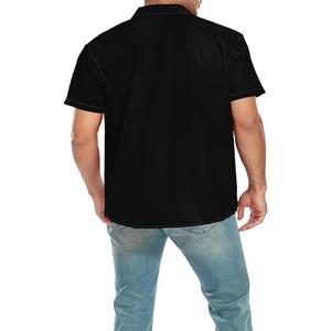 เสื้อเชิ้ตผู้ชายพิมพ์ลายทรอปิคอล คอตั้ง แขนสั้น สวมใส่สบาย เหมาะสำหรับวันหยุดพักผ่อน รับทำโลโก้ตามสั่ง (ODM) - Product Image 4