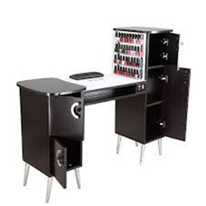 Mesa de cristal <span class=keywords><strong>para</strong></span> manicura profesional, mueble de salón, mesa de cristal con colector de polvo, MESA DE MANICURA acrílica - Product Image 2