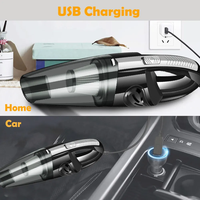 Penyedot Debu Kering & Basah Genggam 120W ABS Daya Tinggi untuk Mobil & Rumah dengan Pengisian Daya USB