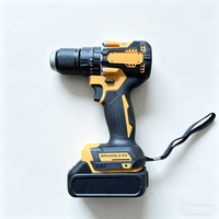 Perceuse sans fil OEM/ODM 21V sans balais, batterie 1.3AH, vitesse variable 2 vitesses, mandrin auto-serrant 10mm, couple 60N.M, réversible, pour l'ingénierie