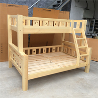 Échelle de lit superposé à deux étages en bois de pin massif Design moderne Rangement peu encombrant de style traditionnel pour la chambre des enfants