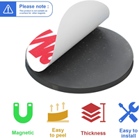 UCI Lot de 36 points magnétiques autocollants (diamètre 0,8 po x 0,08 po d'épaisseur) aimants flexibles à dos adhésif pour projets artistiques DIY